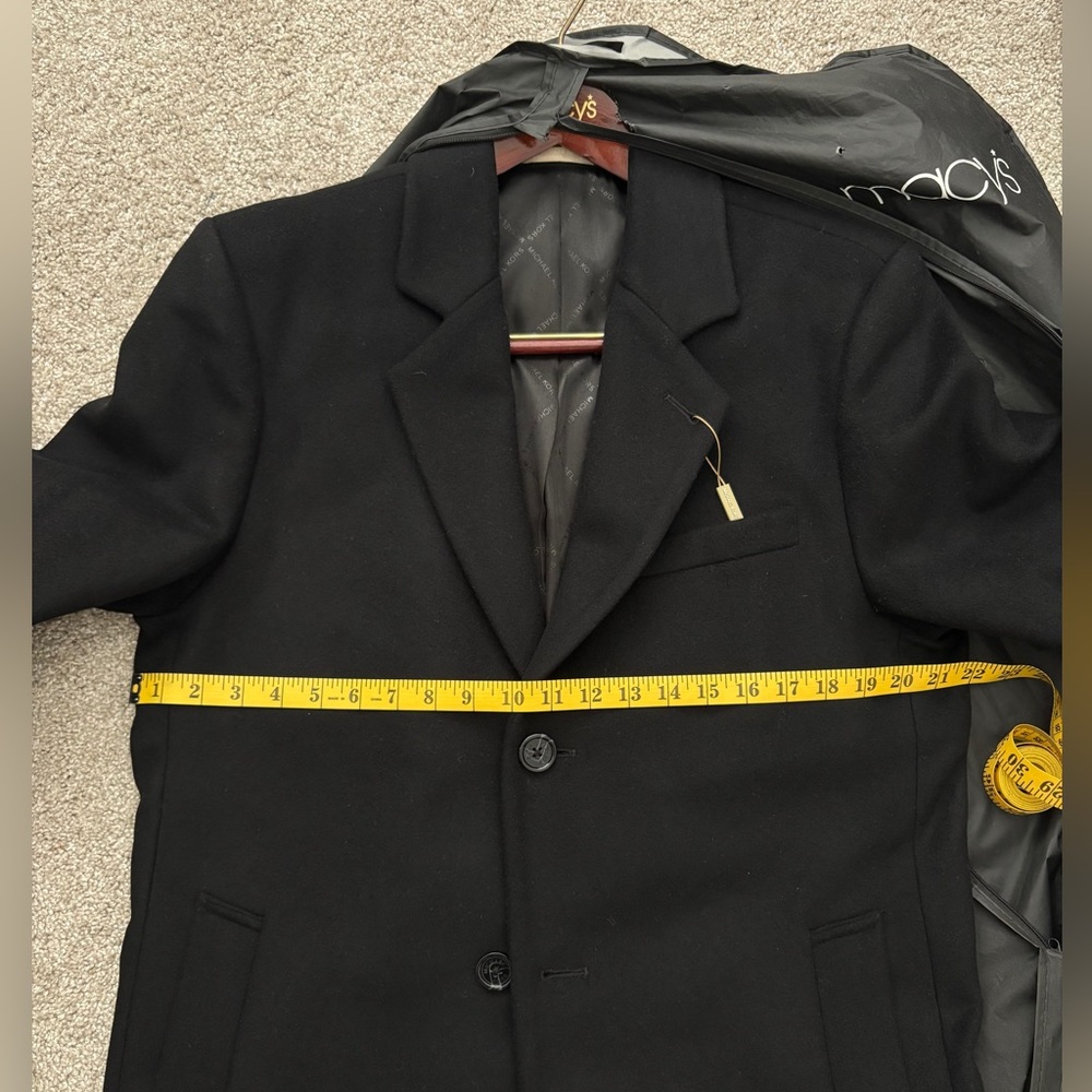 NWT Michael Kors Wool Cashmere Blend Overcoat Black 38R - Picture 7 of 7